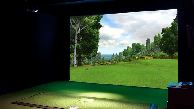aboutGOLF indoor golf simulator at Ethos Golf